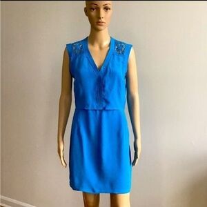 Sandro Riverside Turquoise Mini Dress Size S SZ 1